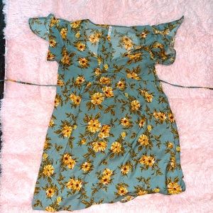 Front tie flower sundress